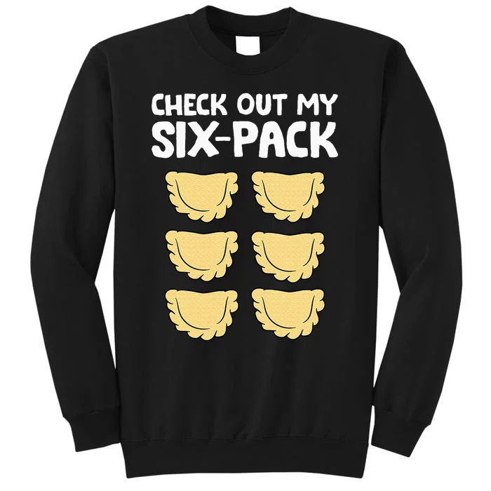 Check Out My Six Pack Polish Dumplings Funny Pierogi Tall Sweatshirt