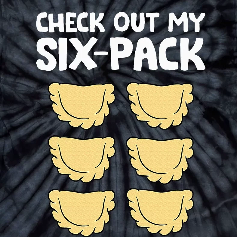 Check Out My Six Pack Polish Dumplings Funny Pierogi Tie-Dye T-Shirt