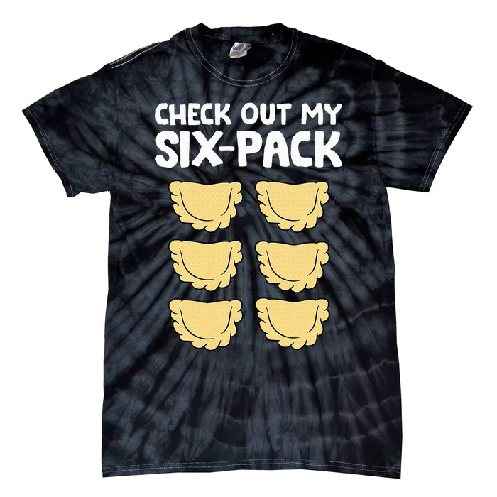 Check Out My Six Pack Polish Dumplings Funny Pierogi Tie-Dye T-Shirt