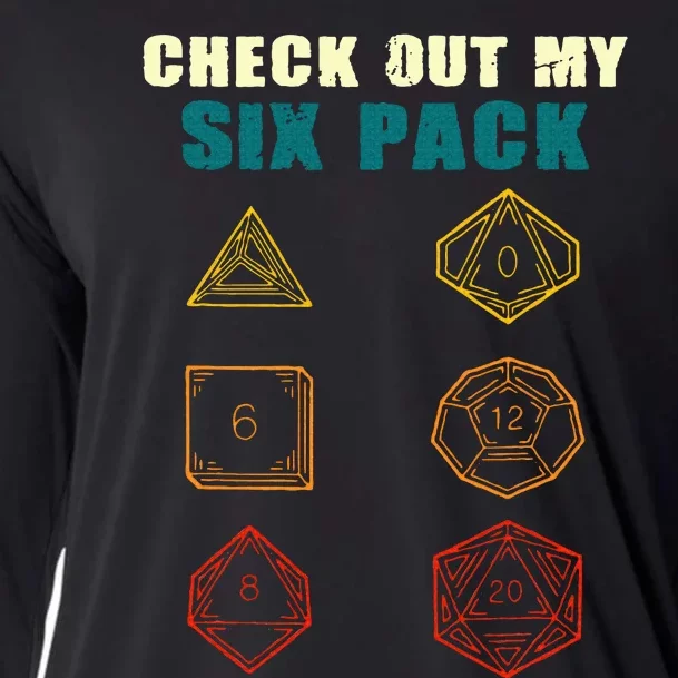 Check Out My Six Pack Dice For Dragons D.20 RPG Gamer Cooling Performance Long Sleeve Crew