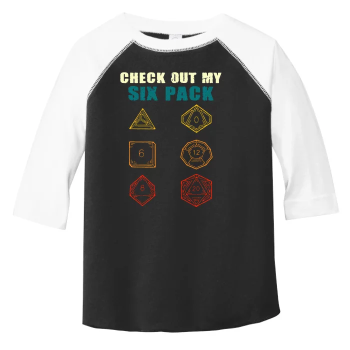 Check Out My Six Pack Dice For Dragons D.20 RPG Gamer Toddler Fine Jersey T-Shirt