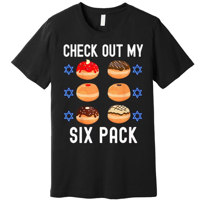 Check Out My Six Pack Donut Abs Hanukkah Chanukah Premium T-Shirt