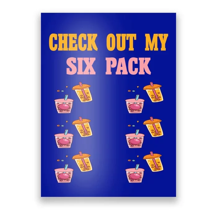 Check Out My Six 6 Pack Bubble Tea Weightlift 'S 'S Meaningful Gift Poster