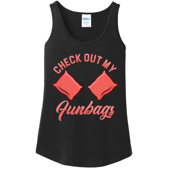 Check Out My Funbags Bean Bags Toss Cornhole Player Ladies Essential Tank