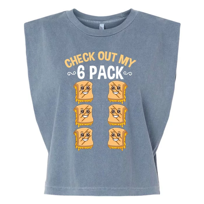 Check Out My Six Pack Grilled Cheese Garment-Dyed Women's Muscle Tee