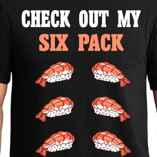 Check Out My Six 6 Pack Ebi Sushi Weightlift 'S 'S Cute Gift Pajama Set