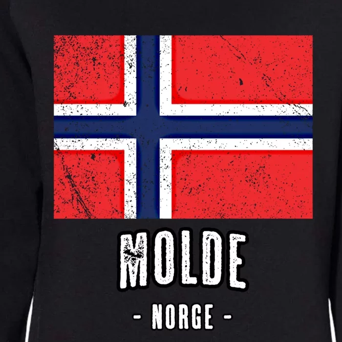 City Of Molde Gift Norway No Norwegian Flag Merch Gift Graphic Gift Womens California Wash Sweatshirt