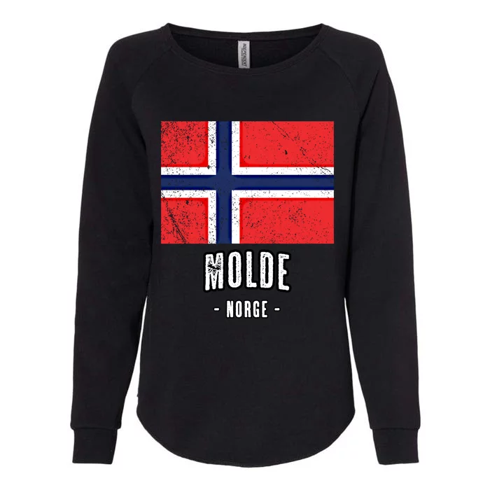 City Of Molde Gift Norway No Norwegian Flag Merch Gift Graphic Gift Womens California Wash Sweatshirt