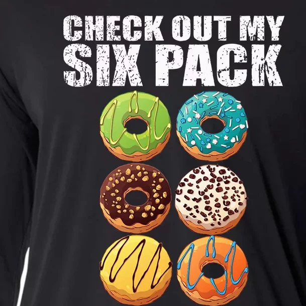 Check Out My Six Pack Donut Funny Gym Cooling Performance Long Sleeve Crew