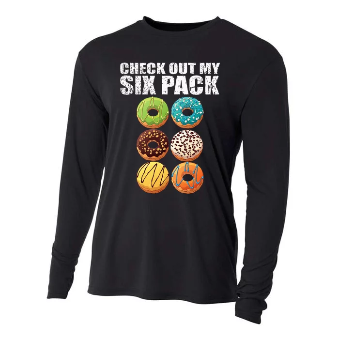 Check Out My Six Pack Donut Funny Gym Cooling Performance Long Sleeve Crew