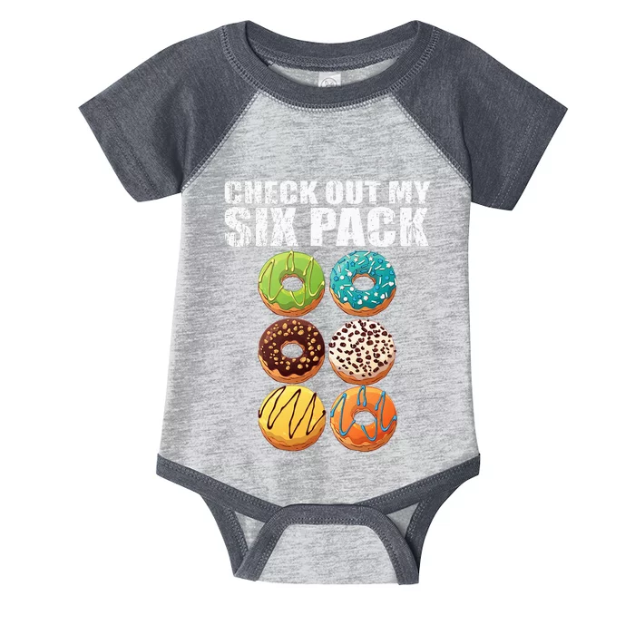 Check Out My Six Pack Donut Funny Gym Infant Baby Jersey Bodysuit