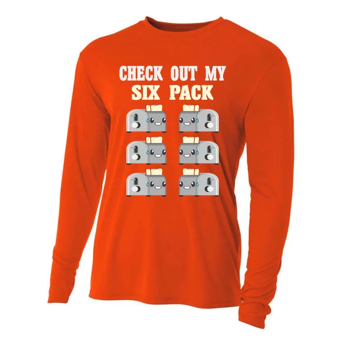 Check Out My Six 6 Pack Toasted Bread Weightlift Gift Cooling Performance Long Sleeve Crew