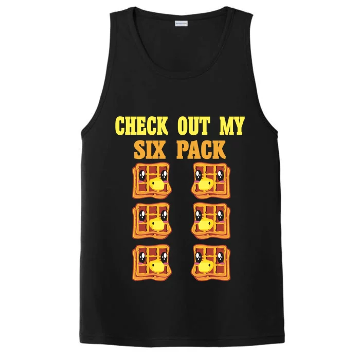 Check Out My Six 6 Pack Waffle Weightlifting 'S 'S Great Gift Performance Tank