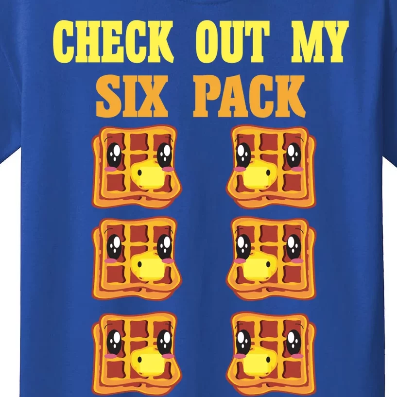 Check Out My Six 6 Pack Waffle Weightlifting 'S 'S Great Gift Kids T-Shirt