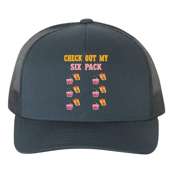 Check Out My Six 6 Pack Bubble Tea Weightlift 'S 'S Great Gift Yupoong Adult 5-Panel Trucker Hat