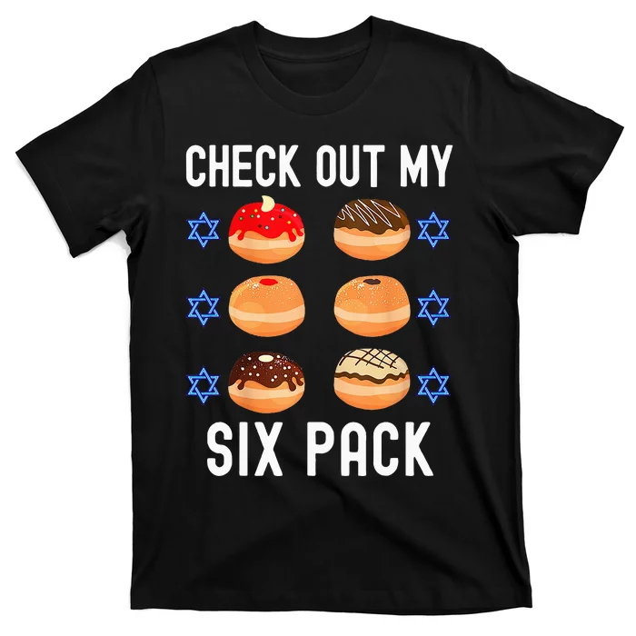 Check Out My Six Pack Donut Abs Hanukkah Chanukah T-Shirt