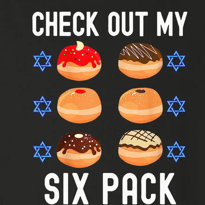 Check Out My Six Pack Donut Abs Hanukkah Chanukah Toddler Long Sleeve Shirt