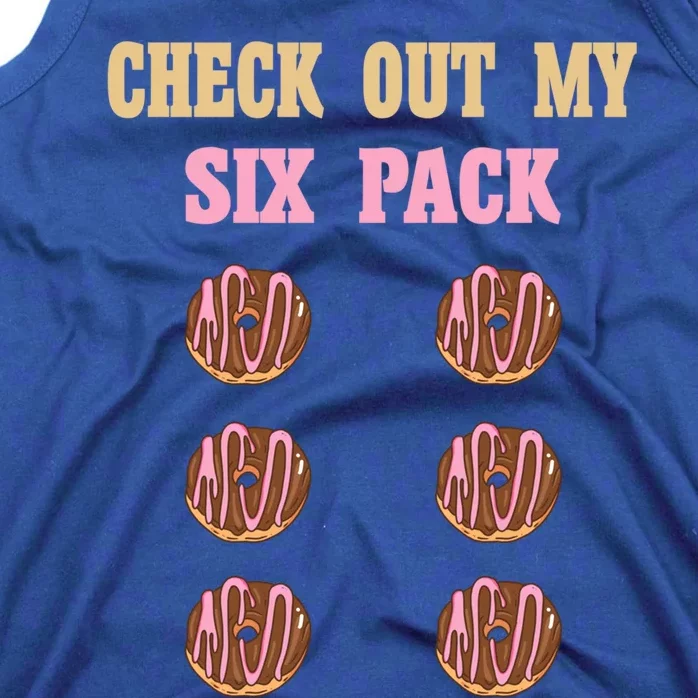 Check Out My Six 6 Pack Chocolate Donut Weightlifting Gift Tank Top