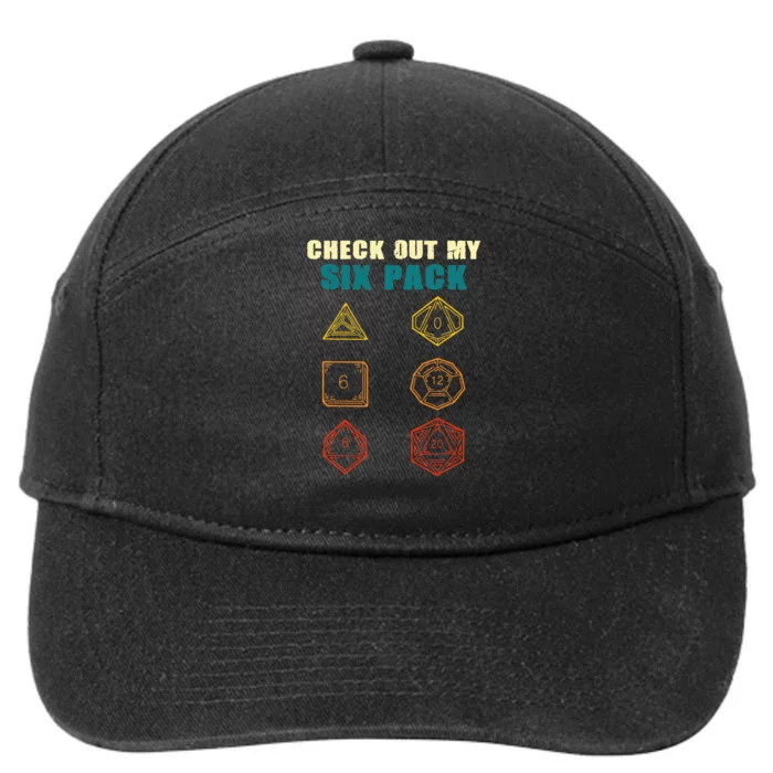 Check Out My Six Pack Dice For D.20 RPG Gamer 7-Panel Snapback Hat