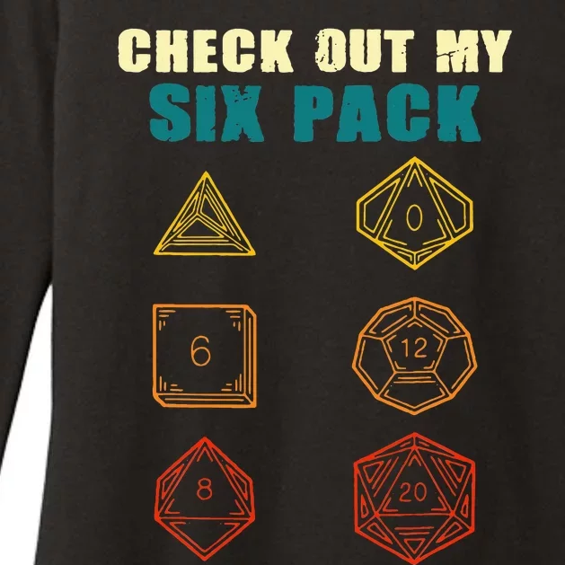 Check Out My Six Pack Dice For D.20 RPG Gamer Womens CVC Long Sleeve Shirt