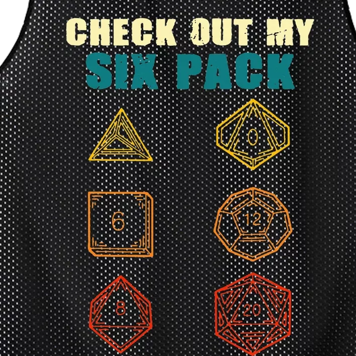 Check Out My Six Pack Dice For D.20 RPG Gamer Mesh Reversible Basketball Jersey Tank