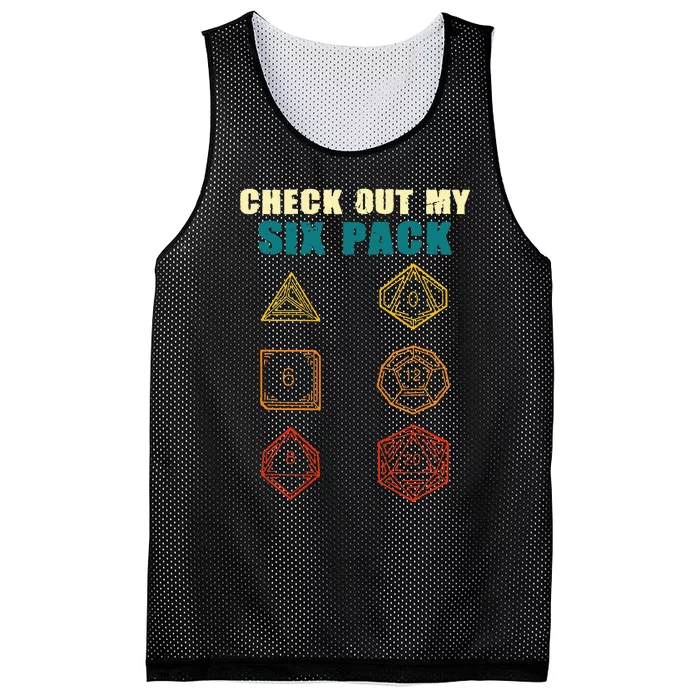 Check Out My Six Pack Dice For D.20 RPG Gamer Mesh Reversible Basketball Jersey Tank