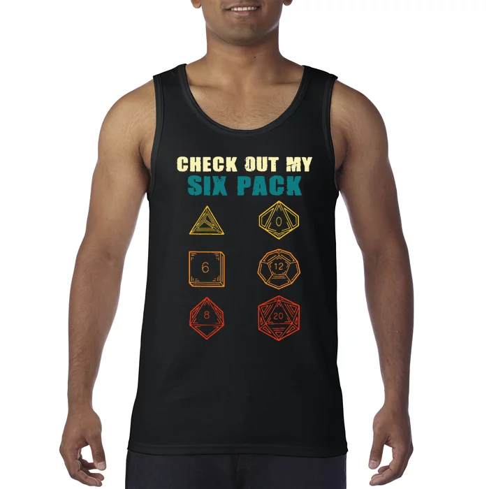 Check Out My Six Pack Dice For D.20 RPG Gamer Tank Top