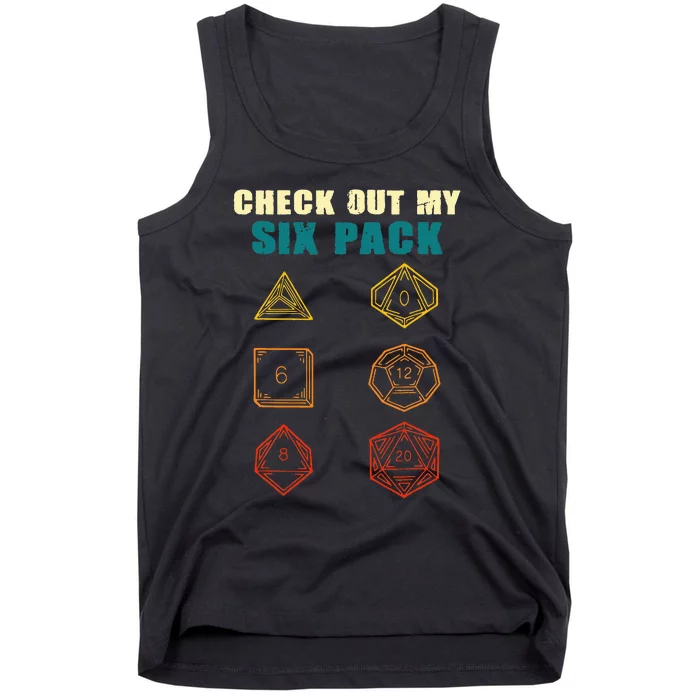 Check Out My Six Pack Dice For D.20 RPG Gamer Tank Top