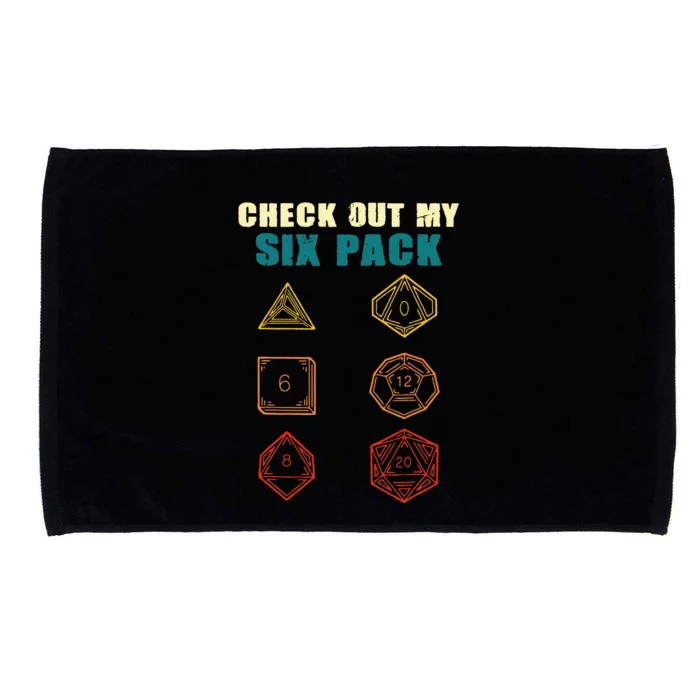 Check Out My Six Pack Dice For D.20 RPG Gamer Microfiber Hand Towel