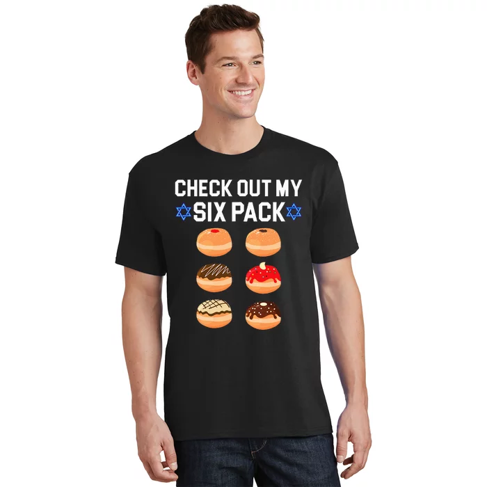 Check Out My Six Pack Donut Abs Hanukkah Chanukah T-Shirt