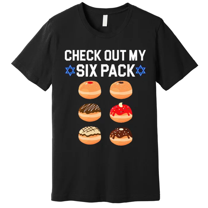 Check Out My Six Pack Donut Abs Hanukkah Chanukah Premium T-Shirt