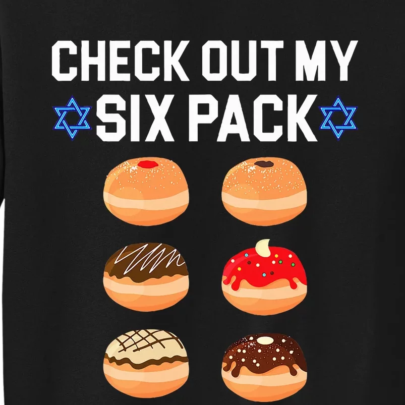 Check Out My Six Pack Donut Abs Hanukkah Chanukah Tall Sweatshirt