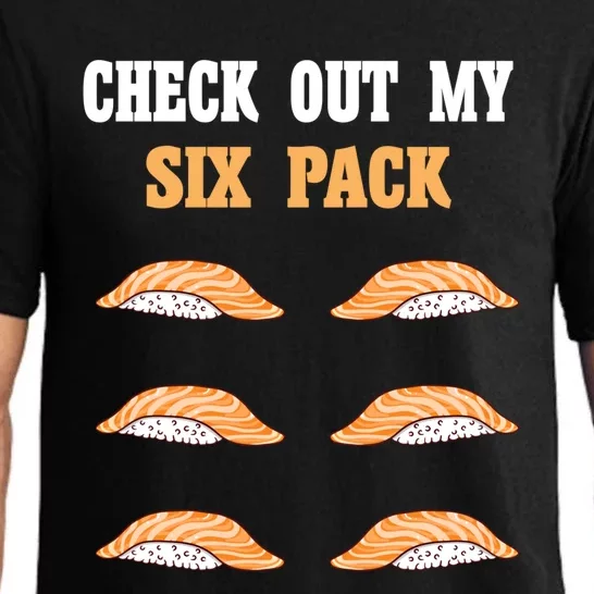 Check Out My Six 6 Pack Ebi Sushi Weightlifting Gift Pajama Set