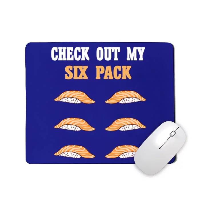 Check Out My Six 6 Pack Ebi Sushi Weightlifting Gift Mousepad