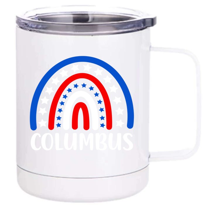 Columbus Ohio Meaningful Gift I Love Columbus Ohio Usa Gift Front & Back 12oz Stainless Steel Tumbler Cup