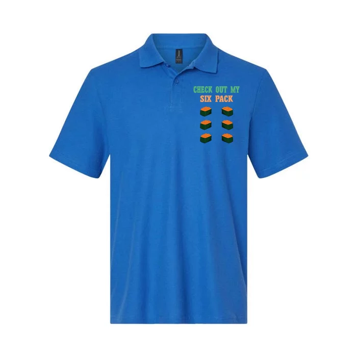 Check Out My Six 6 Pack Ikura Sushi Weightlift 'S 'S Meaningful Gift Softstyle Adult Sport Polo