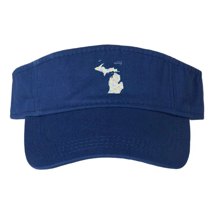 Counties Of Michigan Illustration Map Valucap Bio-Washed Visor