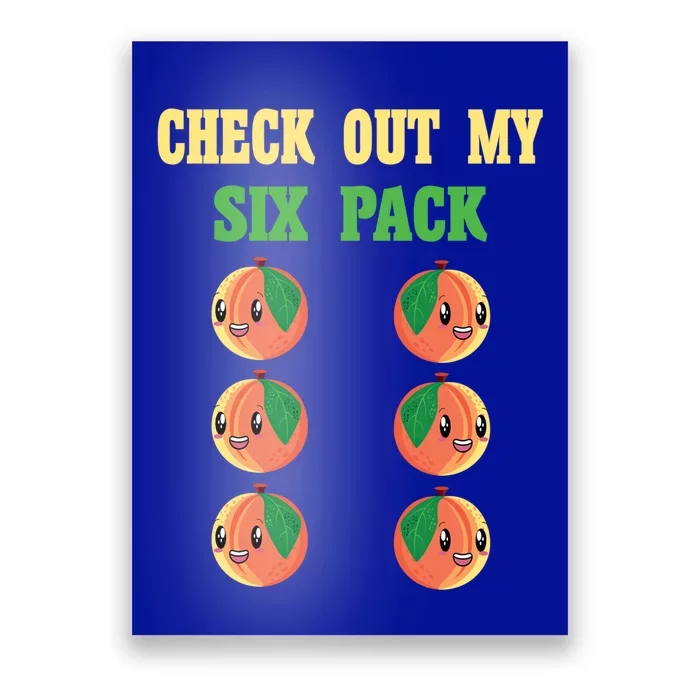 Check Out My Six 6 Pack Peach Weightlifting 'S 'S Gift Poster