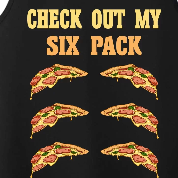 Check Out My Six 6 Pack Pizza Weightlifting 'S 'S Great Gift Performance Tank