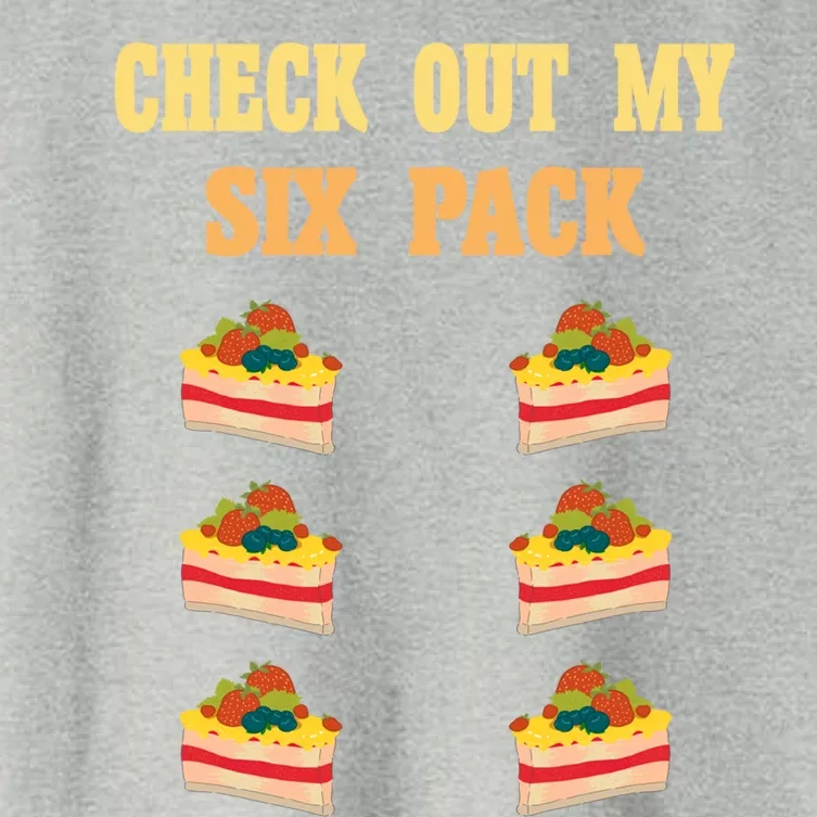 Check Out My Six 6 Pack Strawberry Cake Weightlift Gift Women's Crop Top Tee