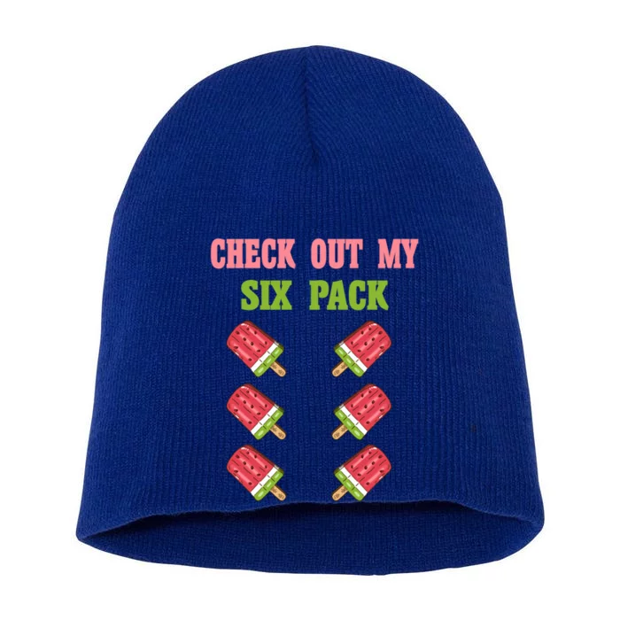 Check Out My Six 6 Pack Watermelon Popsicle Weightlifting Great Gift Short Acrylic Beanie