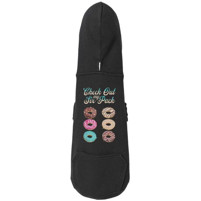 Check Out My Six Pack Funny Donut Doggie 3-End Fleece Hoodie