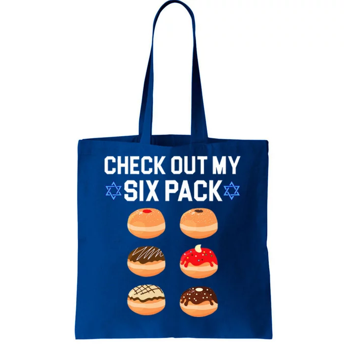 Check Out My Six Pack Donut Abs Hanukkah Chanukah Tote Bag