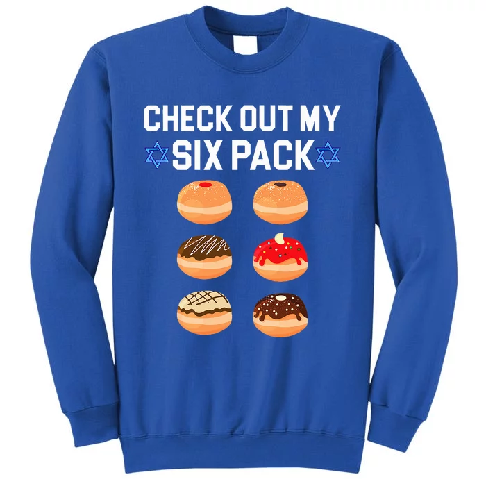 Check Out My Six Pack Donut Abs Hanukkah Chanukah Tall Sweatshirt