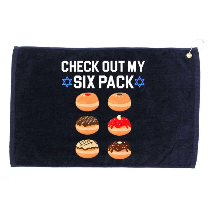 Check Out My Six Pack Donut Abs Hanukkah Chanukah Grommeted Golf Towel