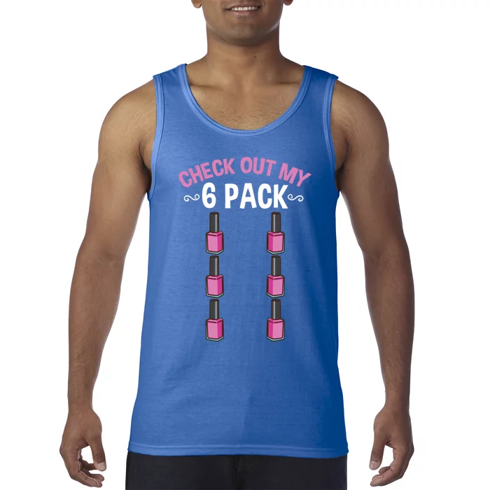 Check Out My Six Pack Nail Polish Gift Tank Top