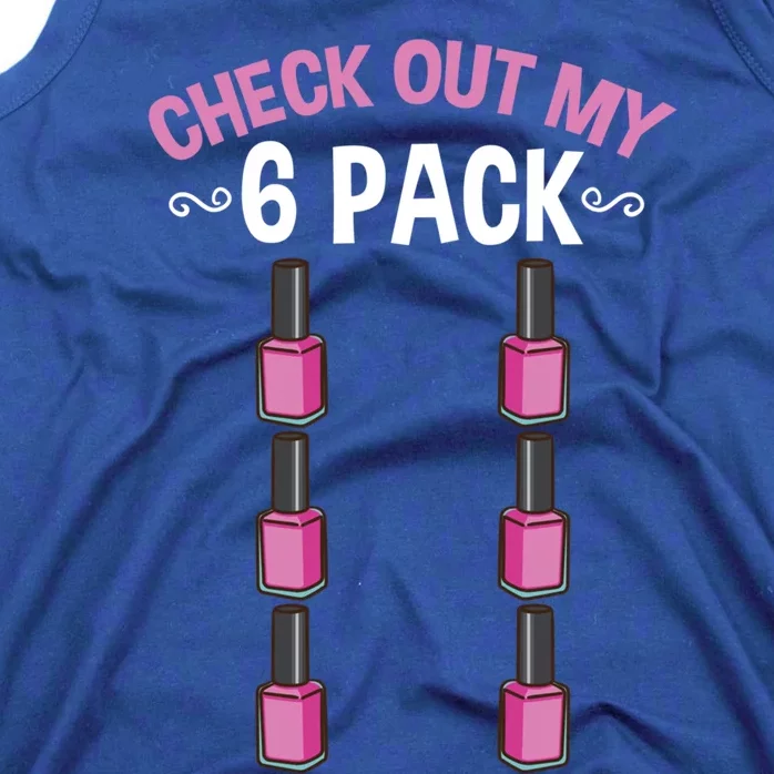 Check Out My Six Pack Nail Polish Gift Tank Top