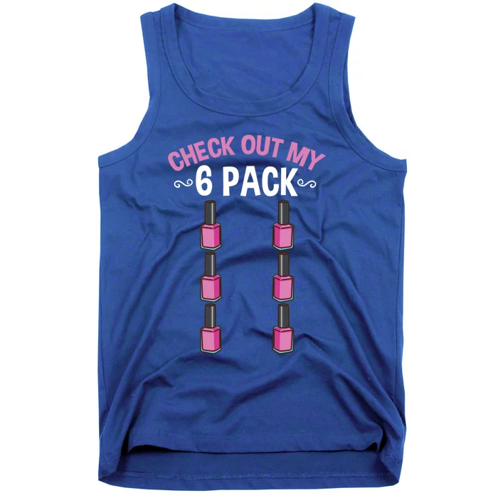 Check Out My Six Pack Nail Polish Gift Tank Top