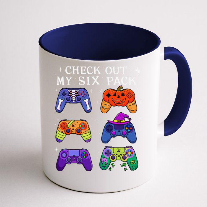 Check Out My 6 Six Pack Video Game Halloween Gamers Front & Back Coffee Mug