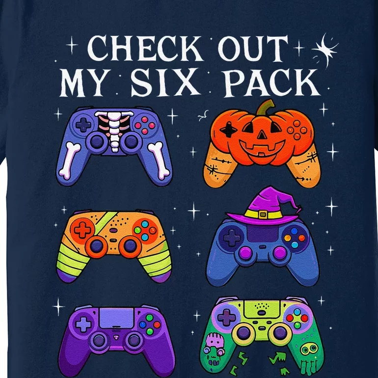 Check Out My 6 Six Pack Video Game Halloween Gamers Premium T-Shirt